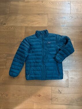 Patagonia Kids Teal Quilted Puffer Jacket